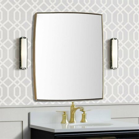 COMFORTCORRECT Rectangular Metal Frame Mirror, Brushed Gold CO2800623